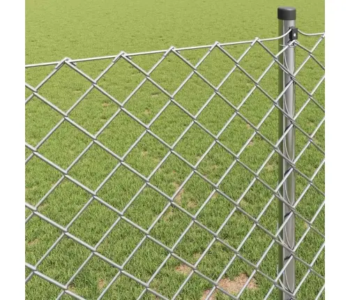 Žogs Sudraba 25 X 0.8 M Cinkots Tērauds Vidaxl