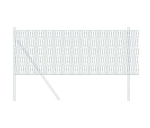 Sešstūra Žogs Pelēks Zaļa 1000 X 40 X 0.07 Cm Cinkots Tērauds Vidaxl