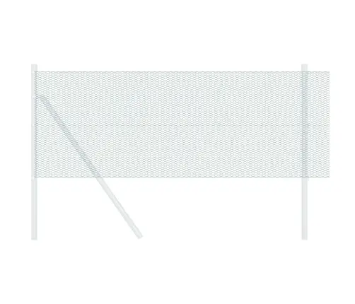 Sešstūra Žogs Pelēks Zaļa 1000 X 40 X 0.07 Cm Cinkots Tērauds Vidaxl