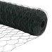 Sešstūra Žogs Pelēks Zaļa 1000 X 40 X 0.1 Cm Cinkots Tērauds Vidaxl