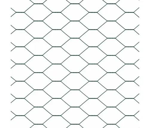 Sešstūra Žogs Pelēks Zaļa 1000 X 40 X 0.09 Cm Cinkots Tērauds Vidaxl