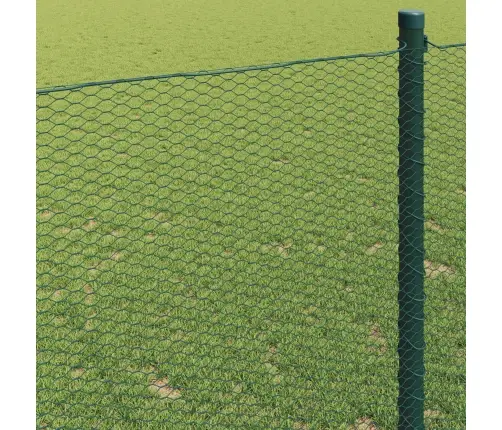 Sešstūra Žogs Zaļa 1000 X 120 X 0.07 Cm Vidaxl