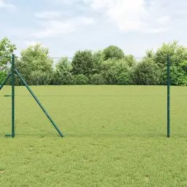 Sešstūra Žogs Zaļa 1.2 X 10 M Tērauds Vidaxl