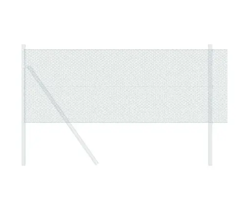 Sešstūra Žogs Pelēks Zaļa 2500 X 40 X 0.07 Cm Cinkots Tērauds Vidaxl