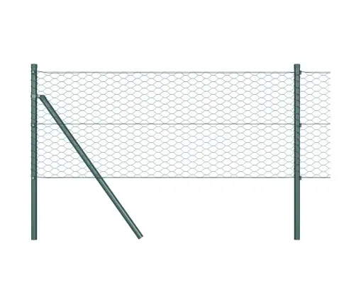 Sešstūra Žogs Zaļa 0.6 X 50 M Tērauds Vidaxl