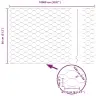 Sešstūra Žogs Zaļa 10000 X 0.09 X 80 Cm Tērauds Vidaxl
