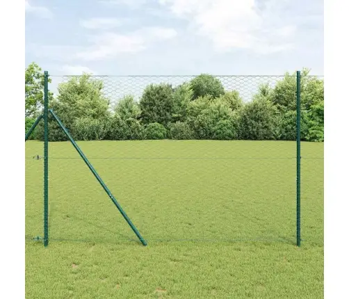 Sešstūra Žogs Pelēks Zaļa 1.5 X 100 M Tērauds Vidaxl