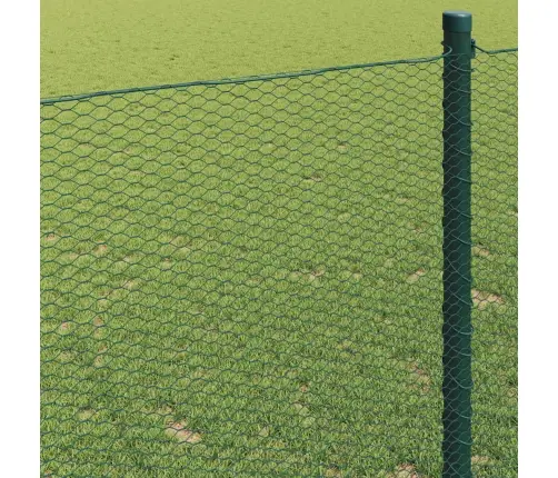 Sešstūra Žogs Pelēks Zaļa 1.6 X 100 M Tērauds Vidaxl