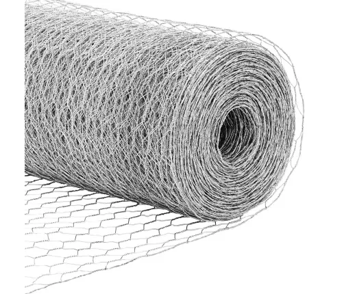 Sešstūra Žogs Pelēks Sudraba 0.4 X 10 M Cinkots Tērauds Vidaxl