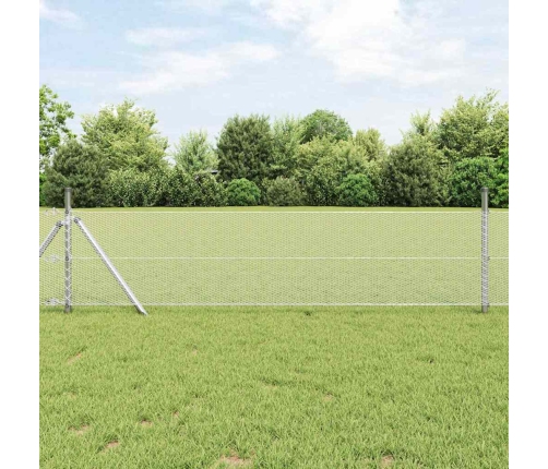 Sešstūra Žogs Pelēks Sudraba 0.4 X 10 M Cinkots Tērauds Vidaxl