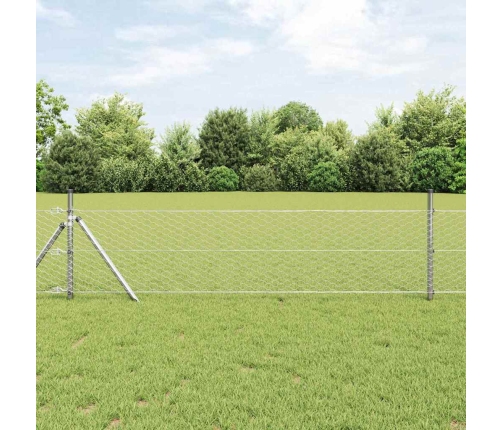 Sešstūra Žogs Pelēks Sudraba 0.4 X 10 M Cinkots Tērauds Vidaxl