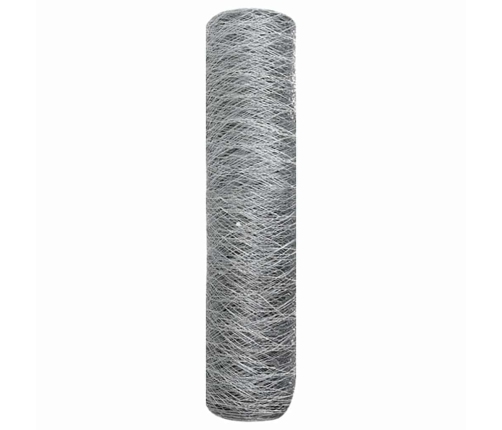 Sešstūra Žogs Pelēks Sudraba 0.4 X 10 M Cinkots Tērauds Vidaxl