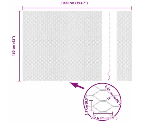 Sešstūra Žogs Pelēks Sudraba 1.6 X 10 M Cinkots Tērauds Vidaxl