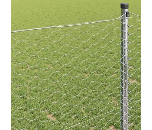 Heksagoninė Tvora Sidabro 0.4 X 50 M Galvanizuotas Plienas