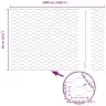 Sešstūra Žogs Sudraba 5000 X 0.05 X 60 Cm Cinkots Tērauds Vidaxl