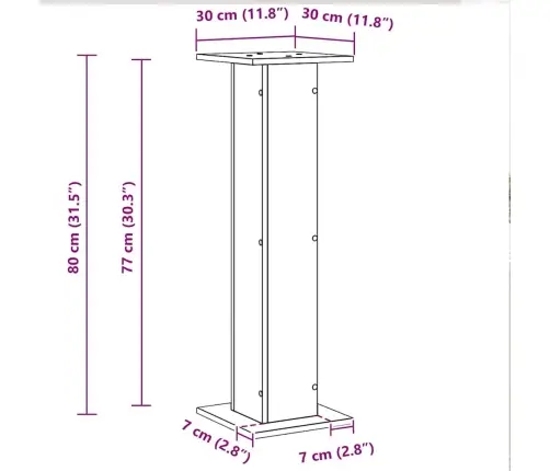 Augu Statīvs 2 Gabali Melnais Ozols 30X30X80 Cm Inženierijas Koks Vidaxl Augu Statīvs 2 Gabali Melnais Ozols 30X30X80 Cm Inženierijas Koks Vidaxl