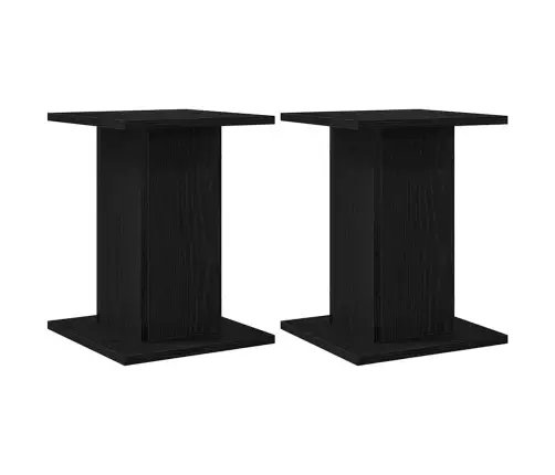 Augu Statīvs 2 Gabali Melna Ozola 30X30X40 Cm Mākslīgā Koka Vidaxl