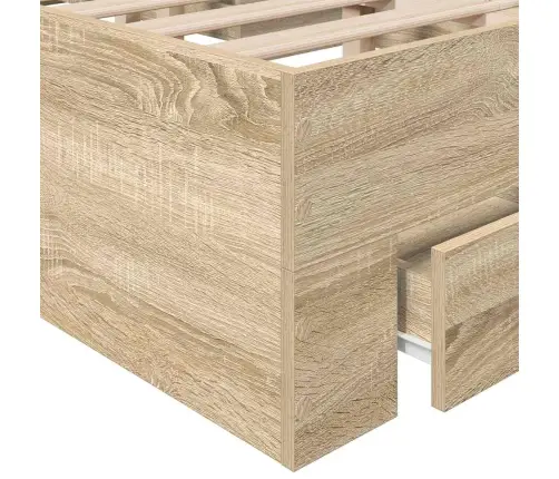 Voodi Raam Sahtliga Ladustamisega Pruun 120 X 190 Cm Tehispuit