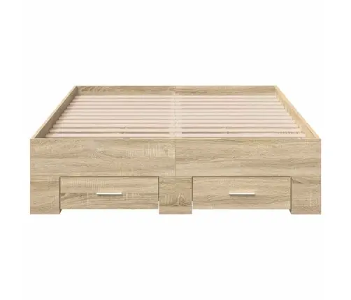 Voodi Raam Sahtliga Ladustamisega Pruun 120 X 190 Cm Tehispuit