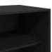 Melna Ozolkoka Garderobe - 80 X 50 X 200 Cm, No Inženierijas Koka Vidaxl