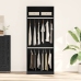 Melna Ozolkoka Garderobe - 80 X 50 X 200 Cm, No Inženierijas Koka Vidaxl