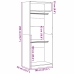 Melna Ozolkoka Garderobe - 80 X 50 X 200 Cm, No Inženierijas Koka Vidaxl