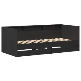 Diena Gulta Ar Atvilktni Pelēka 90 X 200 Cm Inženierijas Koks Vidaxl Diena Gulta Ar Atvilktni Pelēka 90 X 200 Cm Inženierijas Koks Vidaxl