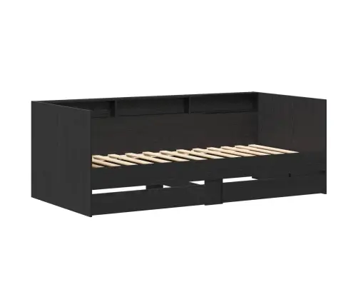 Dienas Gulta Ar Atvilktnēm Betona Pelēka 90X200 Cm Inženiertehniskā Koksne Vidaxl