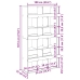 Raamaturiiul Must Tamm 100 X 33 X 187.5 Cm Tehispuit