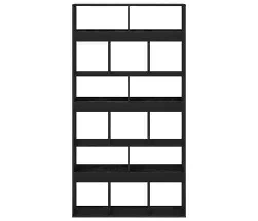 Knygų Lentyna 2 Pcs Juoda Ąžuolo 100 X 33 X 187.5 Cm