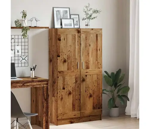 Grāmatu Plaukts, Veca Koka, 82,5X30,5X150 Cm, Inženierijas Koks Vidaxl