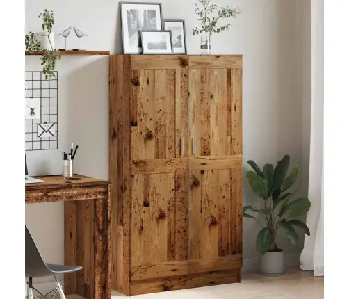 Grāmatu Plaukts, Veca Koka, 82,5X30,5X150 Cm, Inženierijas Koks Vidaxl