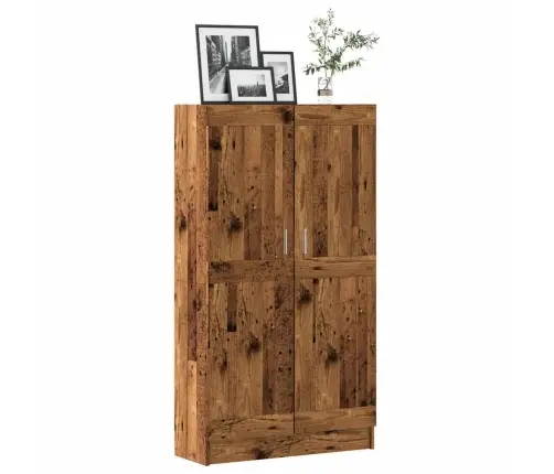 Grāmatu Plaukts, Veca Koka, 82,5X30,5X150 Cm, Inženierijas Koks Vidaxl