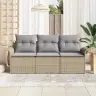 Aia Diivanikomplekt 3 Pcs Beež 196 X 62 X 85Cm Polürotang