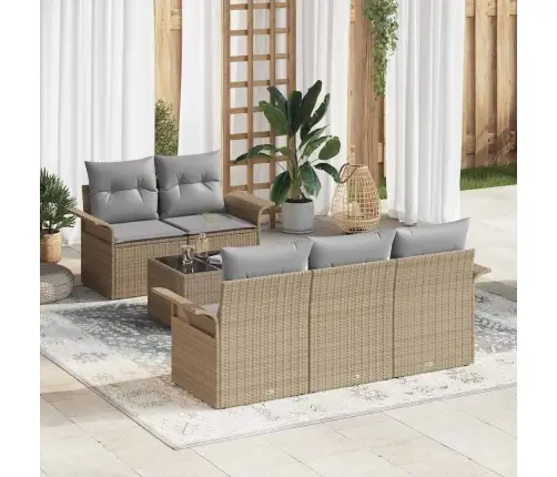 Diivanikomplekt Padjaga 6 Pcs Beež Polürotang