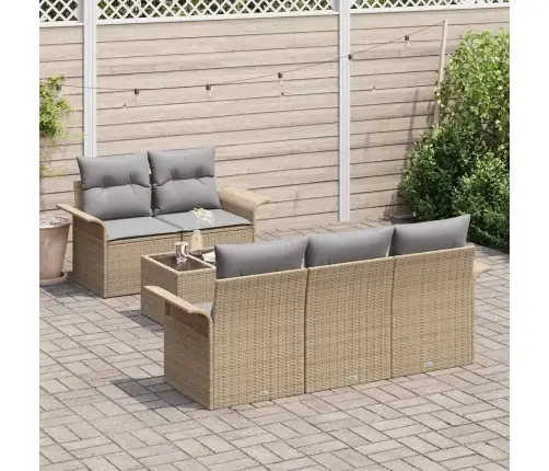 Diivanikomplekt Padjaga 6 Pcs Beež Polürotang