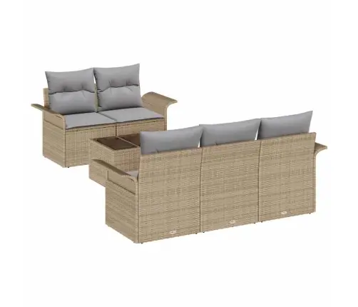 Diivanikomplekt Padjaga 6 Pcs Beež Polürotang