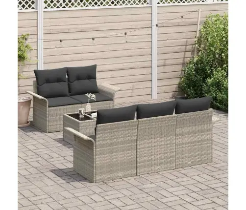 Diivanikomplekt Padjaga 6 Pcs Helehall Polürotang