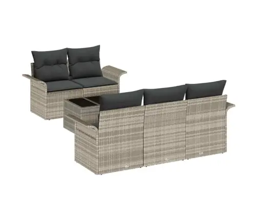 Diivanikomplekt Padjaga 6 Pcs Helehall Polürotang