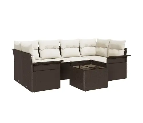 Aia Diivanikomplekt Padjaga 7 Pcs Pruun Polürotang