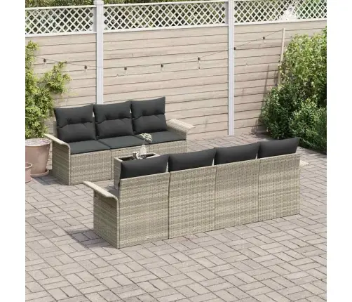 Aia Diivanikomplekt Padjaga 8 Pcs Helehall Polürotang