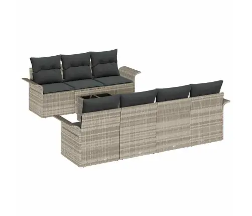 Aia Diivanikomplekt Padjaga 8 Pcs Helehall Polürotang