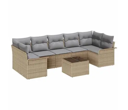 Aia Diivanikomplekt Padjaga 8 Pcs Beež Polürotang