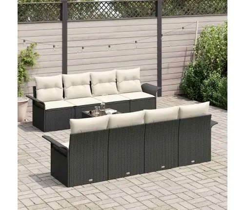 Aia Diivanikomplekt 9 Pcs Must Polürooster