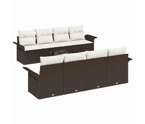 Aia Diivanikomplekt Padjaga 9 Pcs Pruun Polürotang