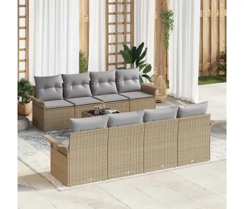 Aia Diivanikomplekt 9 Pcs Beež Polürooster