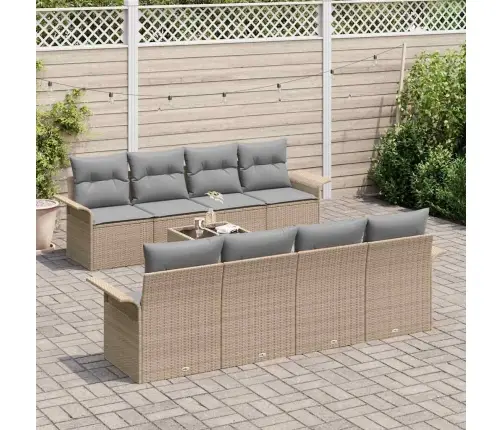 Aia Diivanikomplekt 9 Pcs Beež Polürooster