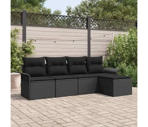 Aia Diivanikomplekt Padjaga 5 Pcs Must Polürooster