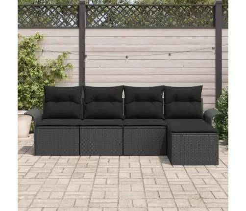 Aia Diivanikomplekt Padjaga 5 Pcs Must Polürooster