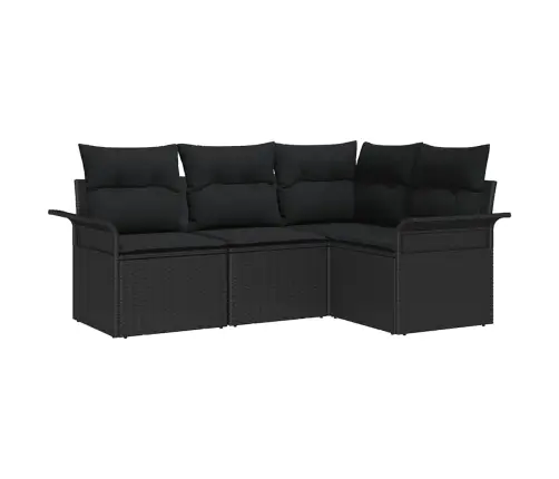 Aia Diivanikomplekt Padjaga 4 Pcs Must Polürooster Aia Diivanikomplekt Padjaga 4 Pcs Must Polürooster